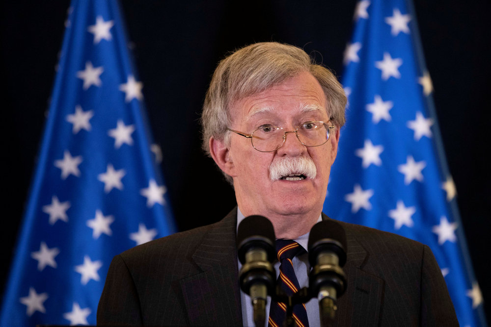 US National Security Advisor John Bolton speaks during a news conference in Jerusalem August 22, 2018. u00e2u20acu201d Reuters pic
