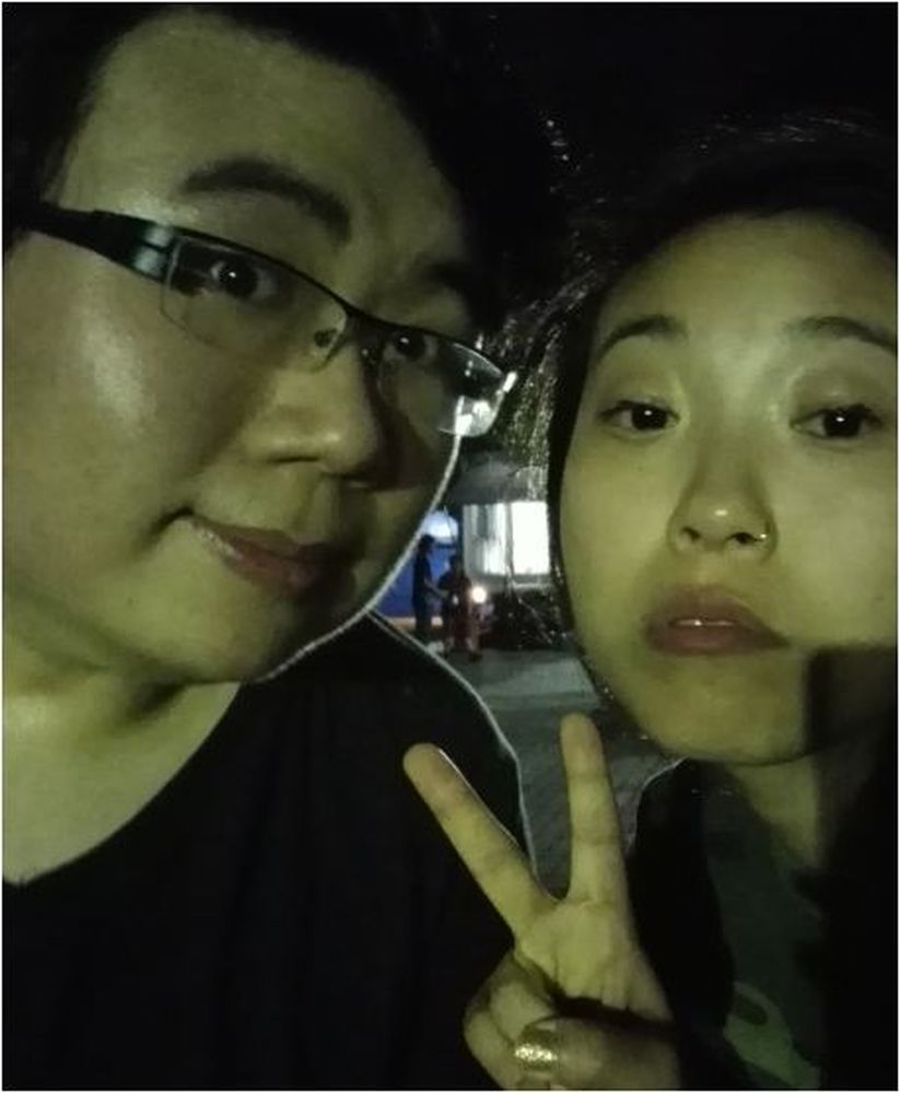 On-screen siblings: Wong and Awkwafina, who plays Goh Peik Lin in the film.