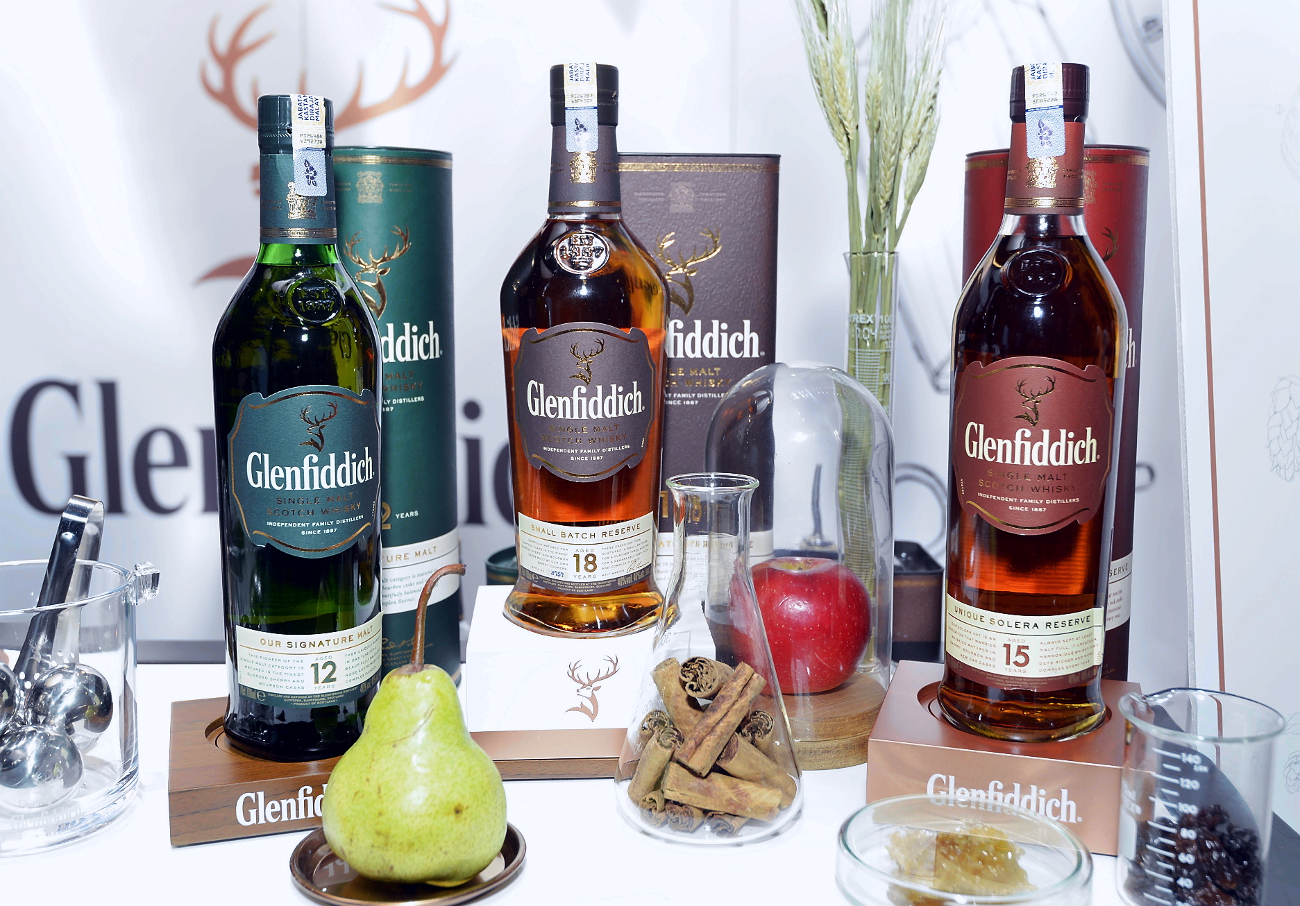 Glenfiddich's 12, 15, and 18-year-old were paired with a selection of chocolates were a delight.