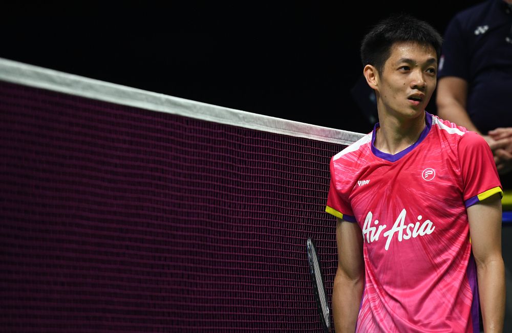 File picture shows Daren Liew reacting after a point against Kento Momota of Japan in their men's singles semi-final match during the badminton World Championships in Nanjing, on August 4, 2018. u00e2u20acu201d AFP pic