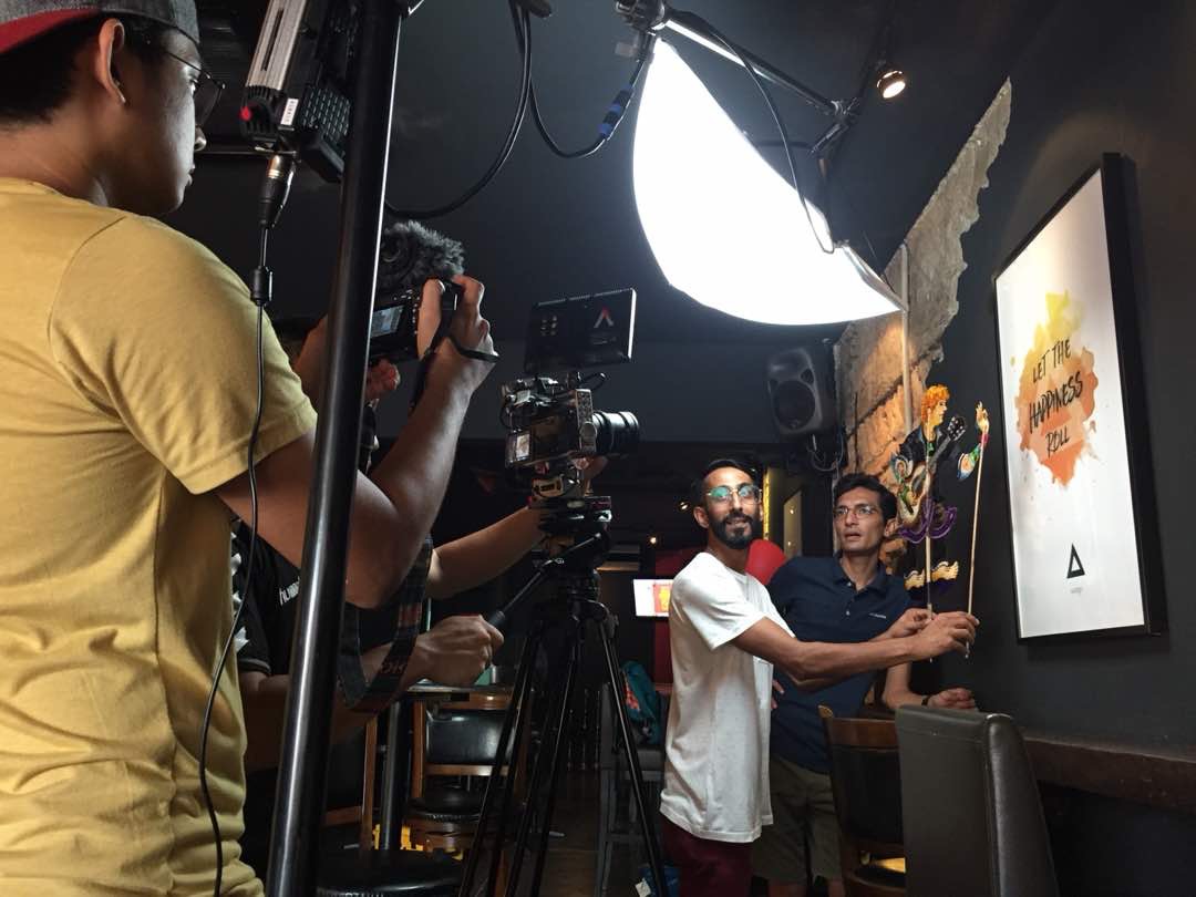Warner Music Malaysia shooting frames of the music video in Bangsar.