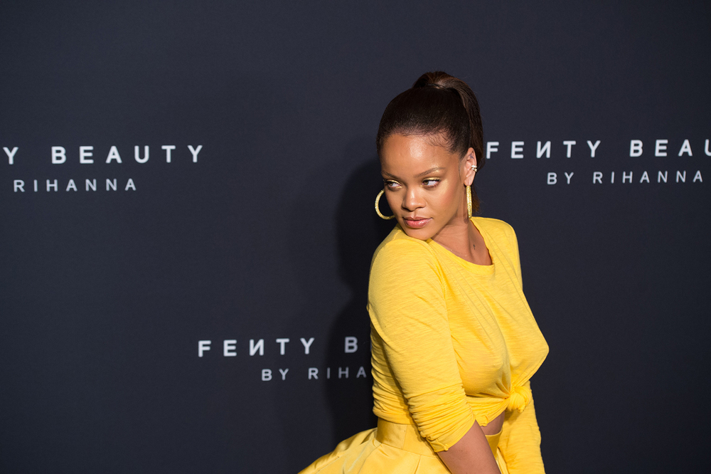 Rihanna arrives to celebrate the launch of her beauty brand, Fenty Beauty by Rihanna. u00e2u20acu201d AFP pic