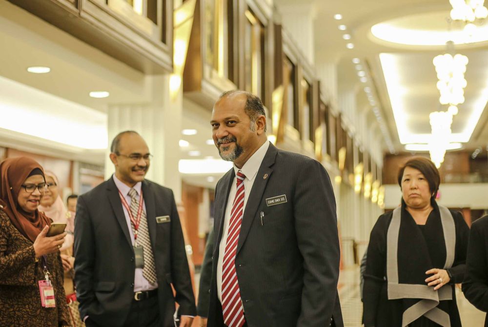 Communications and Multimedia Minister Gobind Singh Deo is pictured at Parliament in Kuala Lumpur August 1, 2018. u00e2u20acu201d Picture by Firdaus Latif
