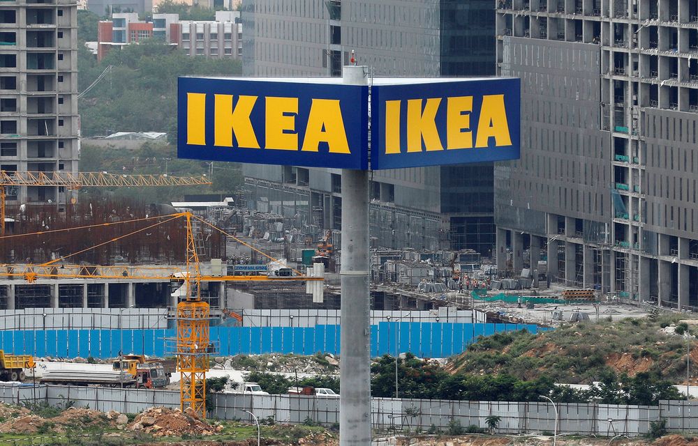 The logo of IKEA is seen outside its under construction store in Hyderabad, India, July 18, 2018. u00e2u20acu201d Reuters pic