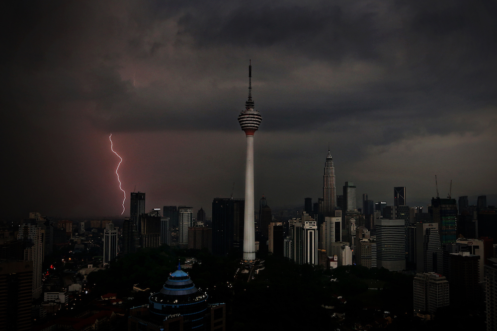 That ‘failed’ shot in 2015, which ignited his journey in search of a perfect KL Tower lightning image. — Picture by Azneal Ishak