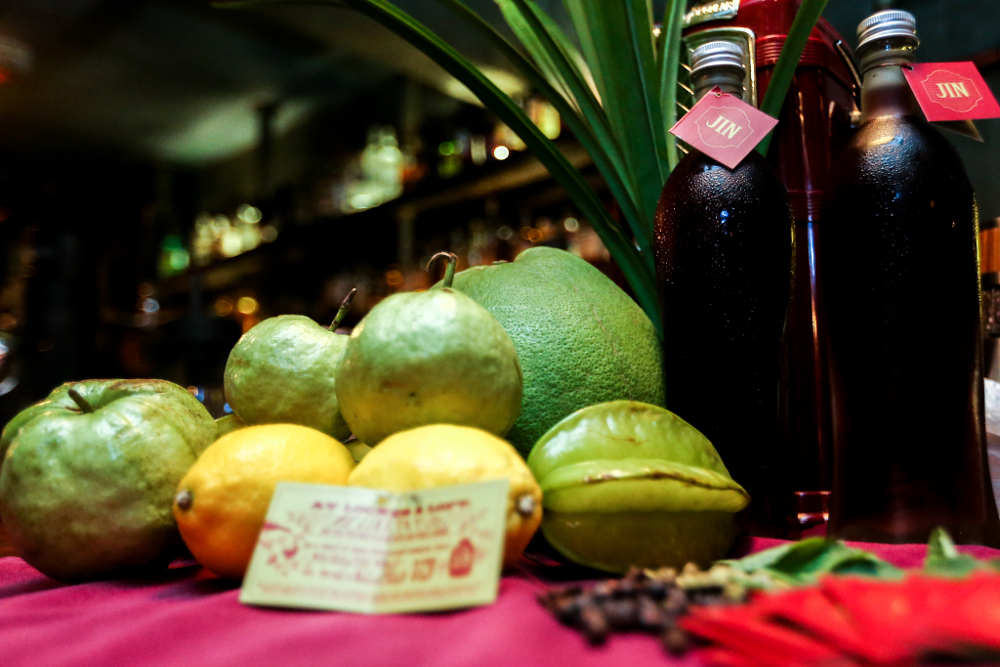 Jin contains the spirit 16 botanicals, creating a fruity and exotic concoction. u00e2u20acu201d Picture by Hari Anggara