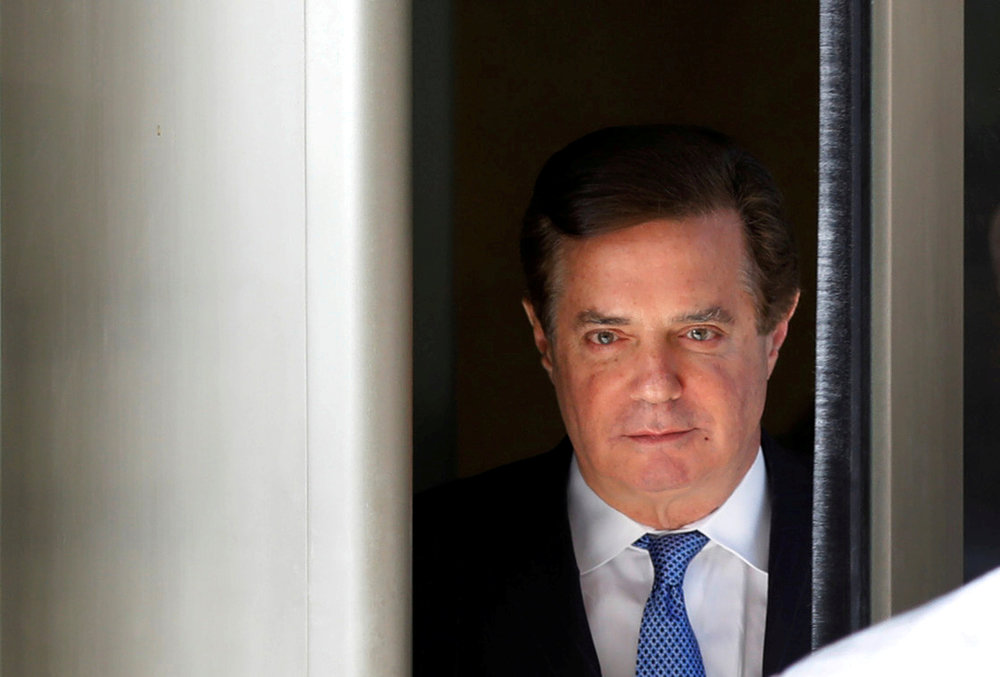 Former Trump campaign manager Paul Manafort departs from US District Court in Washington February 28, 2018. u00e2u20acu201d Reuters pic