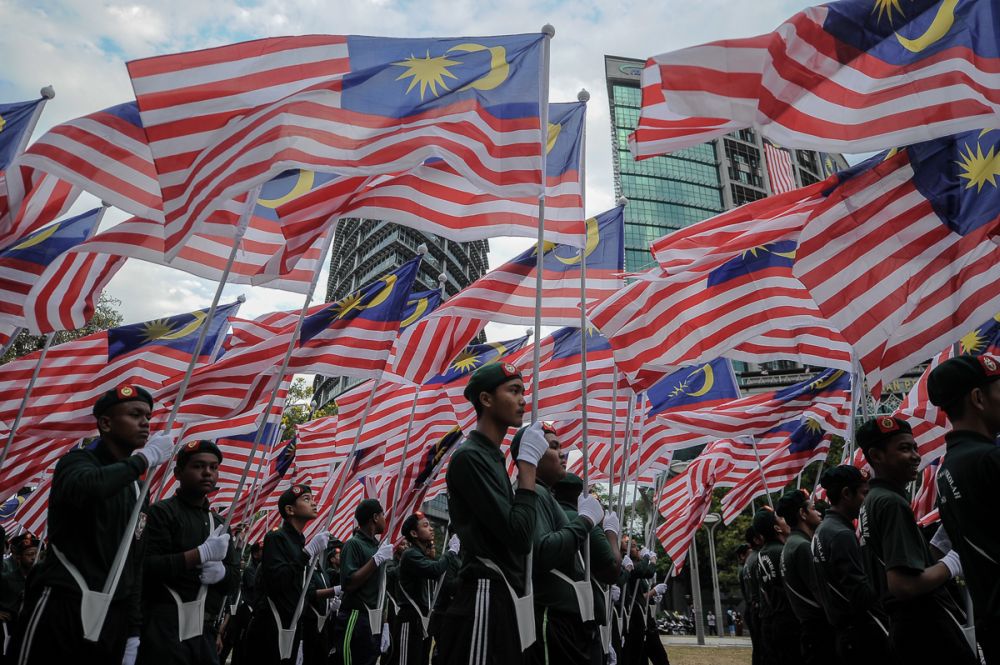 Participants attend a rehearsal in conjunction with the 61st Merdeka Day celebrations in Putrajaya August 28, 2018. u00e2u20acu2022 Picture by Shafwan Zaidon