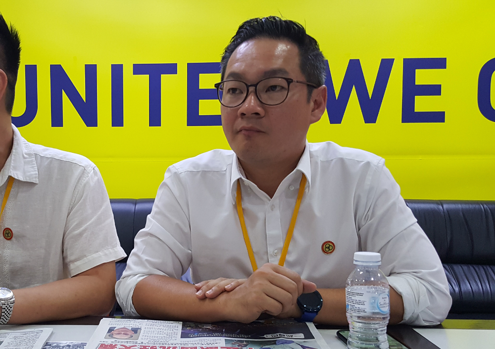 SUPP Youth chief Michael Tiang says no excuse for Putrajaya not to help state government, August 12,2018. u00e2u20acu201d Picture by Sulok Tawie