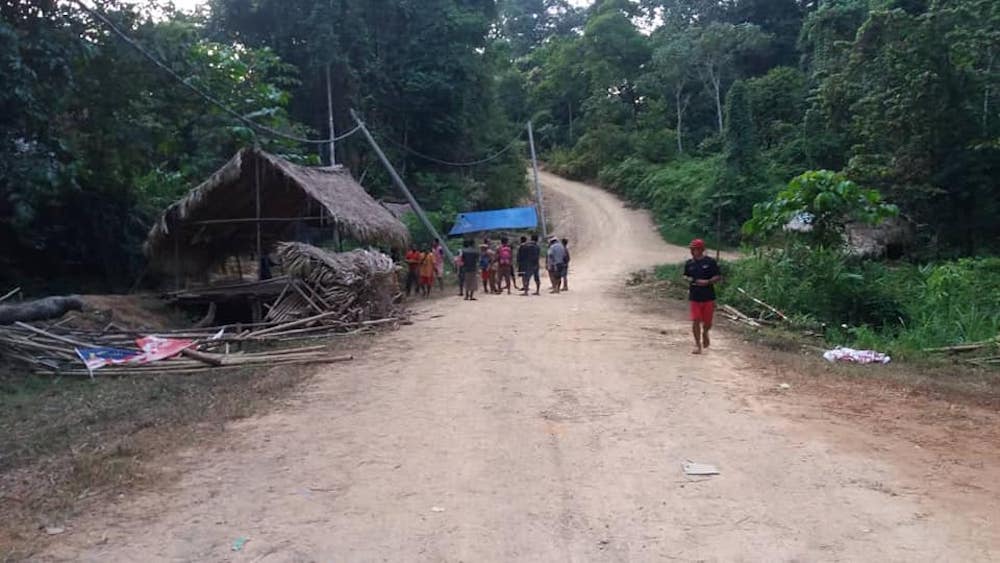 The Orang Asli blockade in Gua Musang, Kelantan was allegedly destroyed by a durian plantation company on August 4, 2018. u00e2u20acu201d Picture via Facebook/SitiKasim