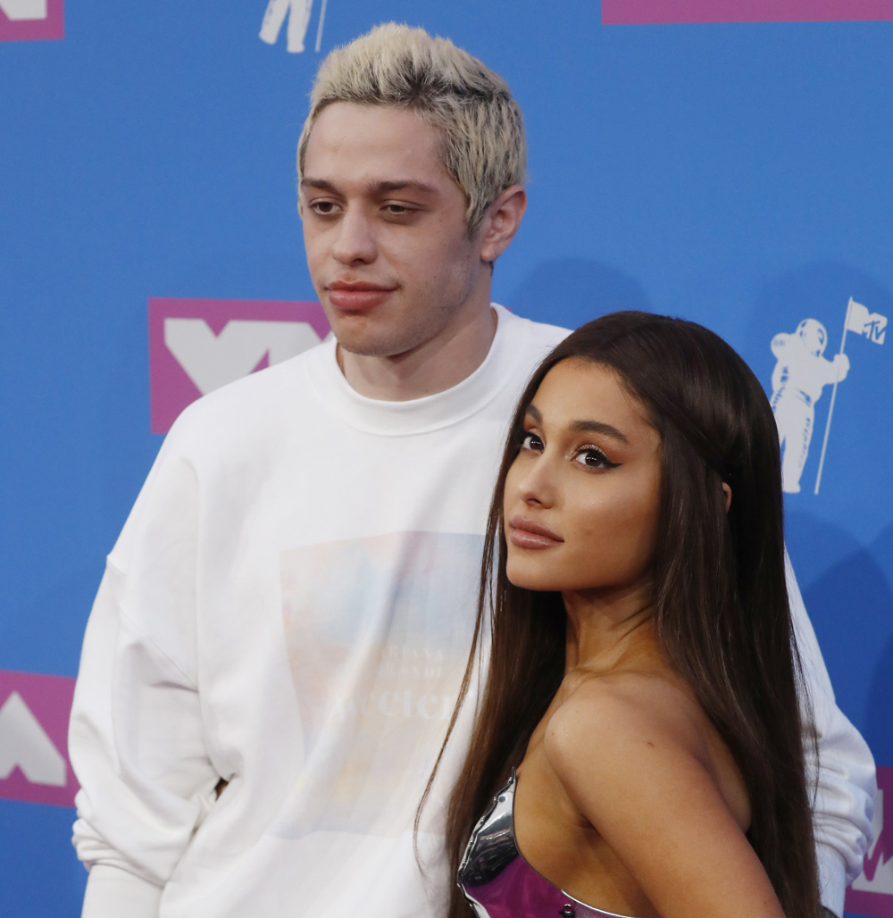 Pete Davidson and Ariana Grande arrive for the 2018 MTV Video Music Awards at Radio City Music Hall, New York August 20, 2018. u00e2u20acu201d Reuters pic