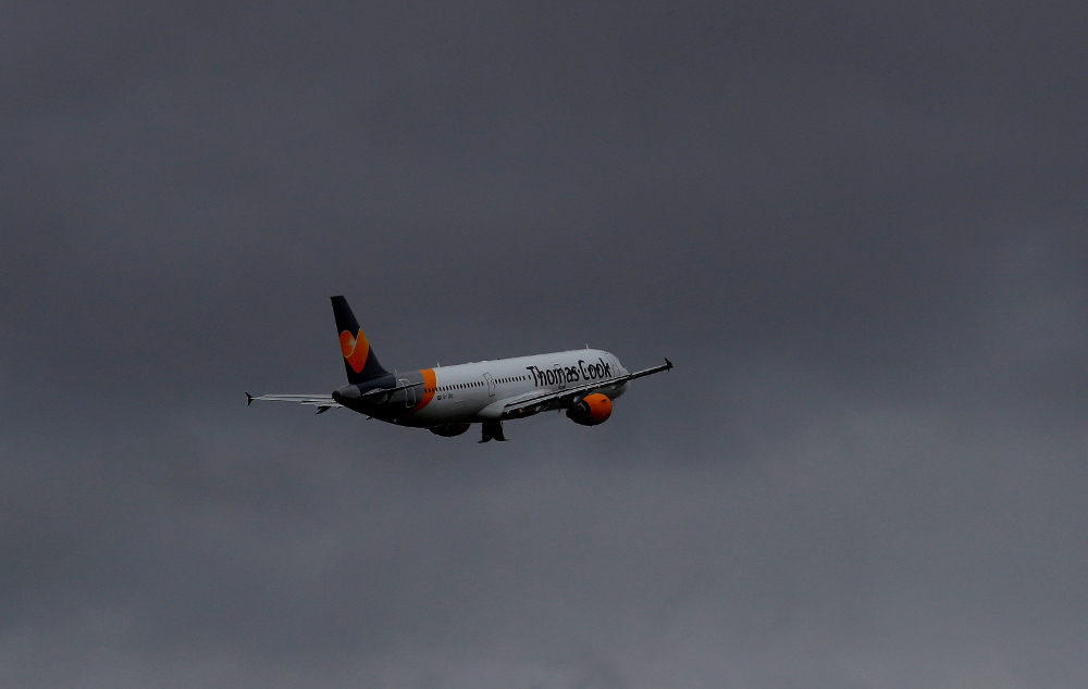 A Thomas Cook plane takes off from Liverpool John Lennon Airport in Liverpool May 19 , 2016. u00e2u20acu201d Reuters pic