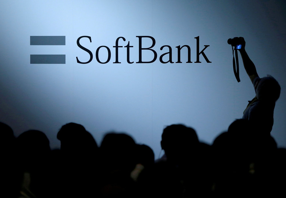 SoftBank Group Corp logo is displayed at the SoftBank World 2017 conference in Tokyo, July 20, 2017. u00e2u20acu201d Reuters pic