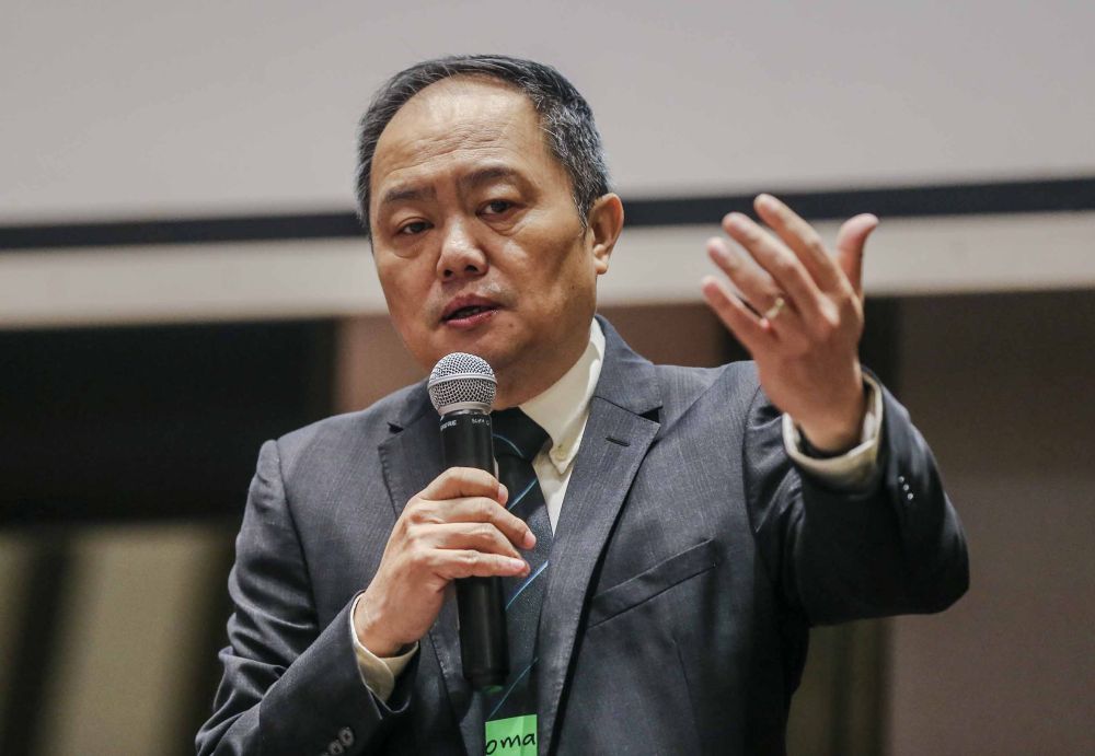 Chairman of ENGAGE Thomas Fann speaks during the Regional Conference on Victims of Enforced Disappearances in Kuala Lumpur August 29, 2018. u00e2u20acu2022 Picture by Firdaus Latif