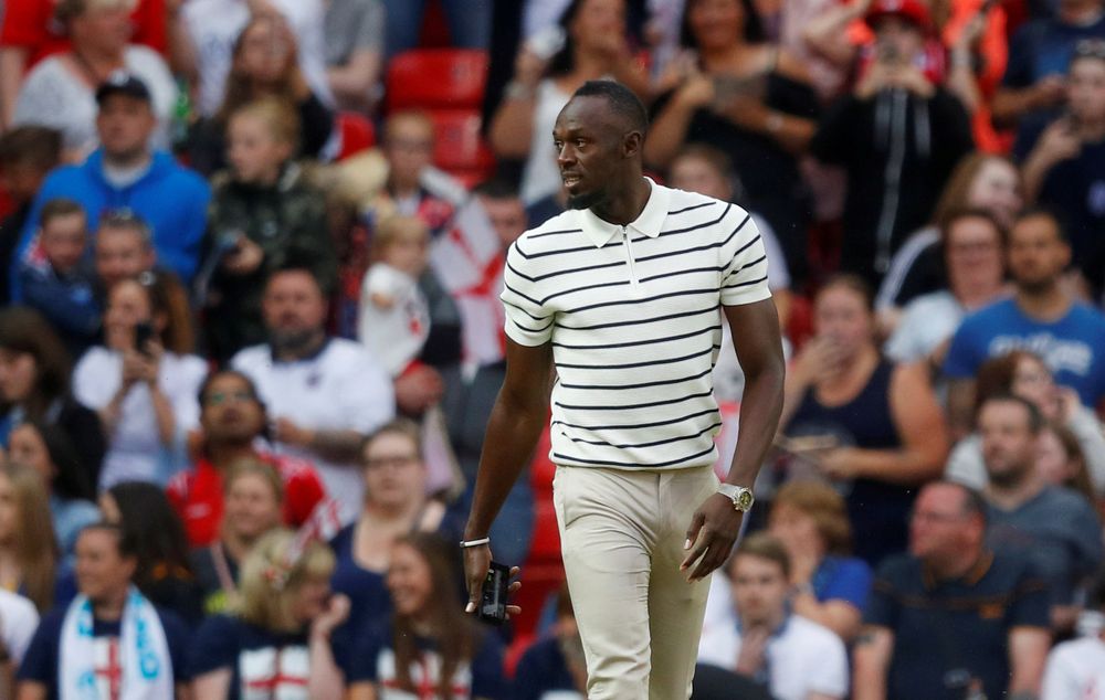 Usain Bolt is pictured before the Soccer Aid 2018 match at Old Trafford, Manchester, June 10, 2018. u00e2u20acu201d Reuters pic