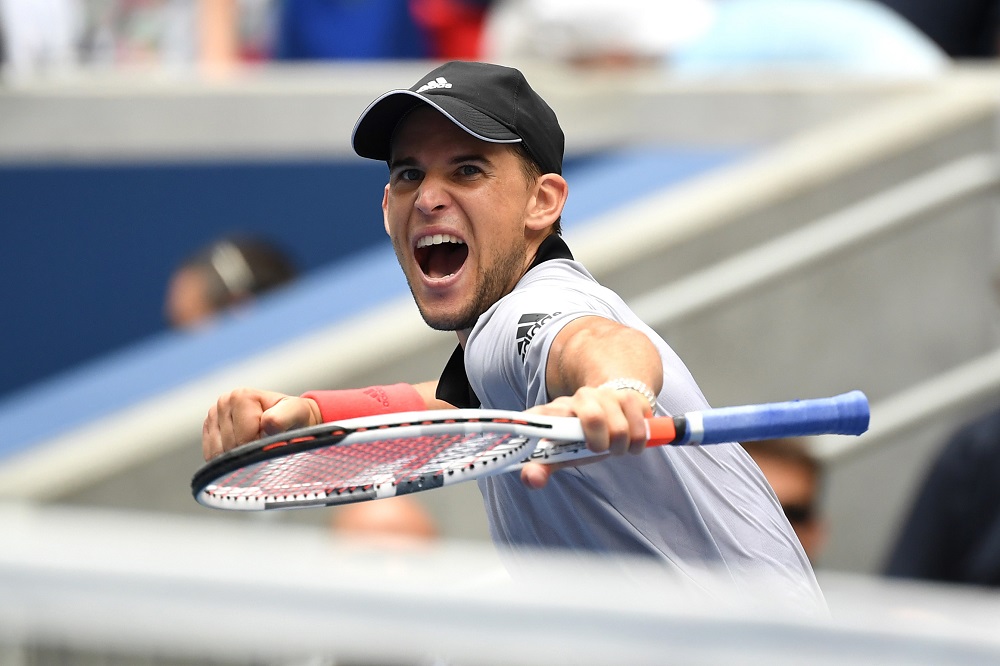 Dominic Thiem  celebrates his win over Kevin Anderson (not pictured) in a fourth round match on day seven of the 2018 US Open tennis tournament in New York September 2, 2018. u00e2u20acu201d Picture by Danielle Parhizkaran-USA TODAY SPORTS via Reuters