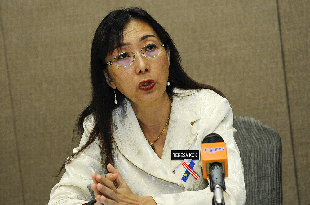 Minister of Primary Industries Teresa Kok at a press conference after the Corporate Malaysia Summit 2018 in Kuala Lumpur September 04, 2018. u00e2u20acu201d Picture by Miera Zulyana