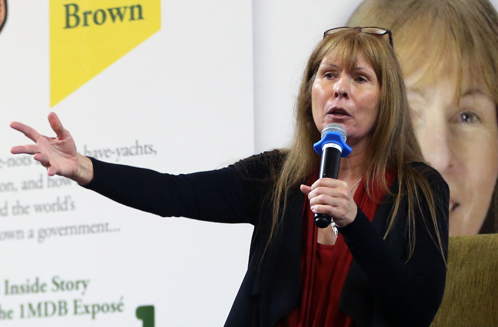 Author and journalist Clare Rewcastle-Brown speaks during the launch of u00e2u20acu02dcThe Sarawak Reportu00e2u20acu2122 book in Petaling Jaya September 8, 2018. u00e2u20acu201d Picture by Razak Ghazali