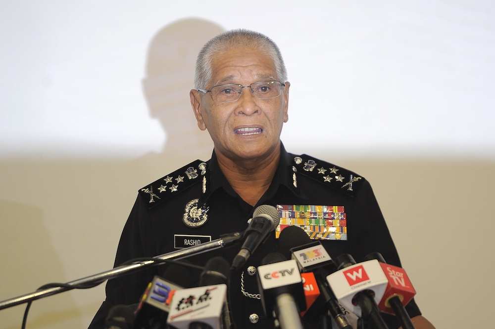 Deputy Inspector-General of Police Tan Sri Noor Rashid Ibrahim answers questions during a press conference at Bukit Aman in Kuala Lumpur September 13, 2018. u00e2u20acu201d Picture by Shafwan Zaidon