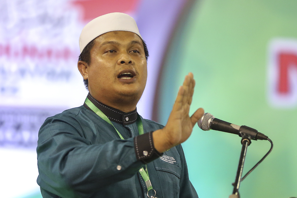 Mohd Akmal Kamarudin speaks at PASu00e2u20acu2122 64th Muktamar at Kuala Terengganu September 15, 2018. u00e2u20acu201d Picture by Azneal Ishak