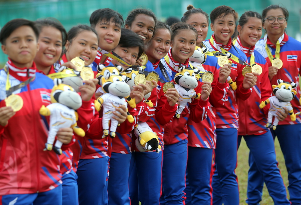 The Sabah womenu00e2u20acu2122s rugby team made history by winning the first-ever Sukma gold medal in womenu00e2u20acu2122s rugby sevens. u00e2u20acu201d Picture by Farhan Najib
