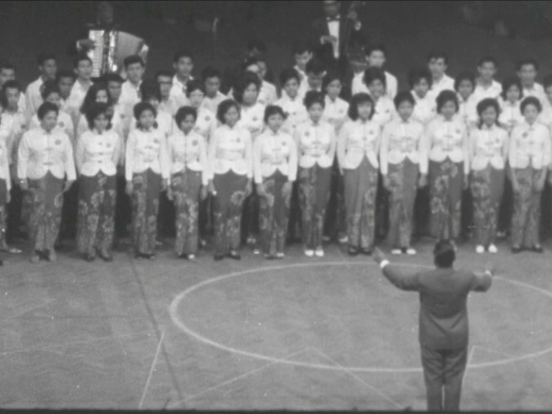 A performance in September 1963 as part of the Malaysia Day festivities. — Screen capture via Reuters archive footage