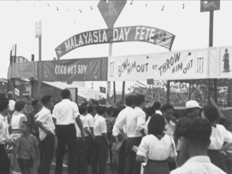 Fun fairs were held to celebrate Malaysia’s birth. — Screen capture via Reuters archive footage