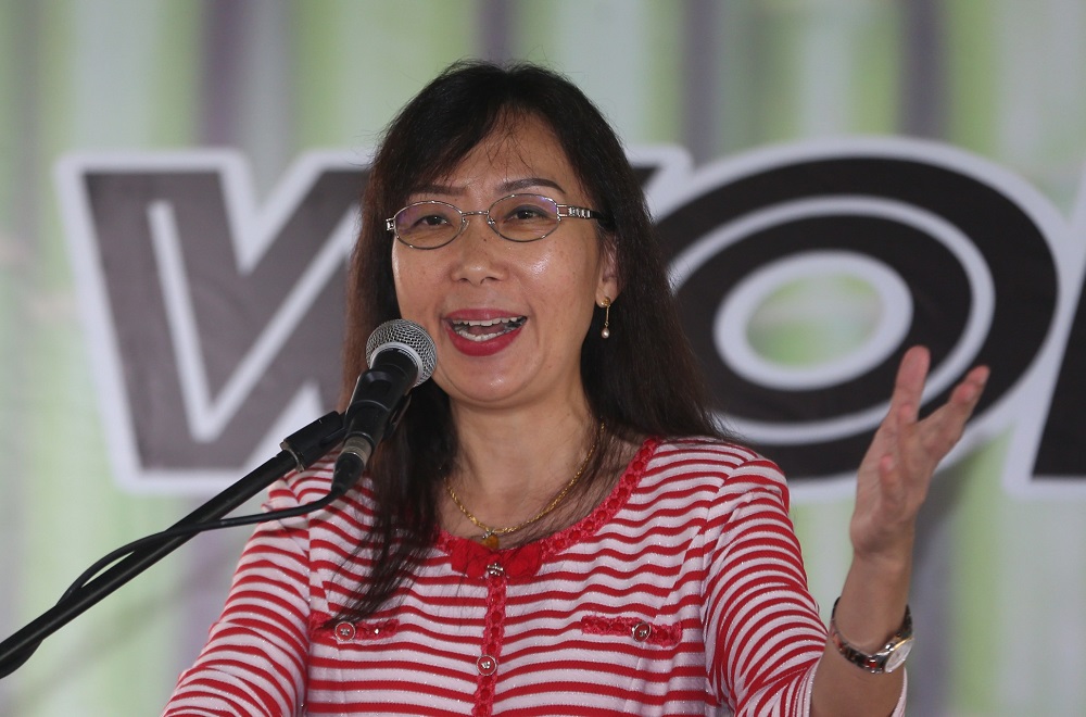 Minister of Primary Industries Teresa Kok speaks during the launch of World Bamboo Day Malaysia 2018 in Kuala Lumpur September 18, 2018. u00e2u20acu201d Picture by Razak Ghazali