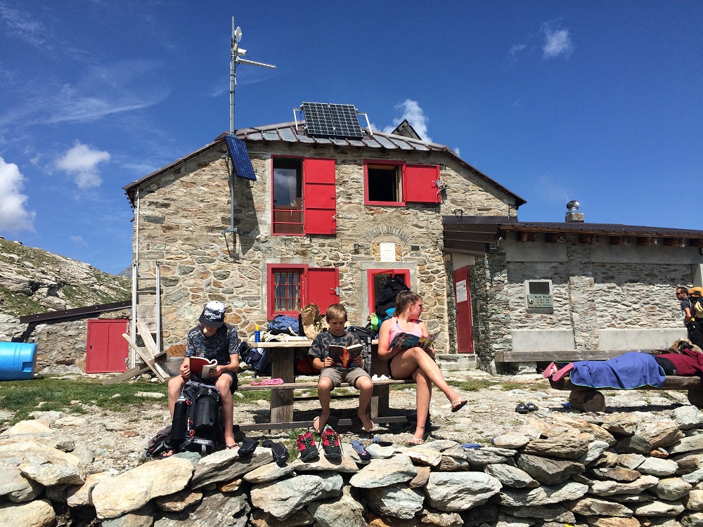 No internet coverage in the Alps meant the kids ended up…READING BOOKS!