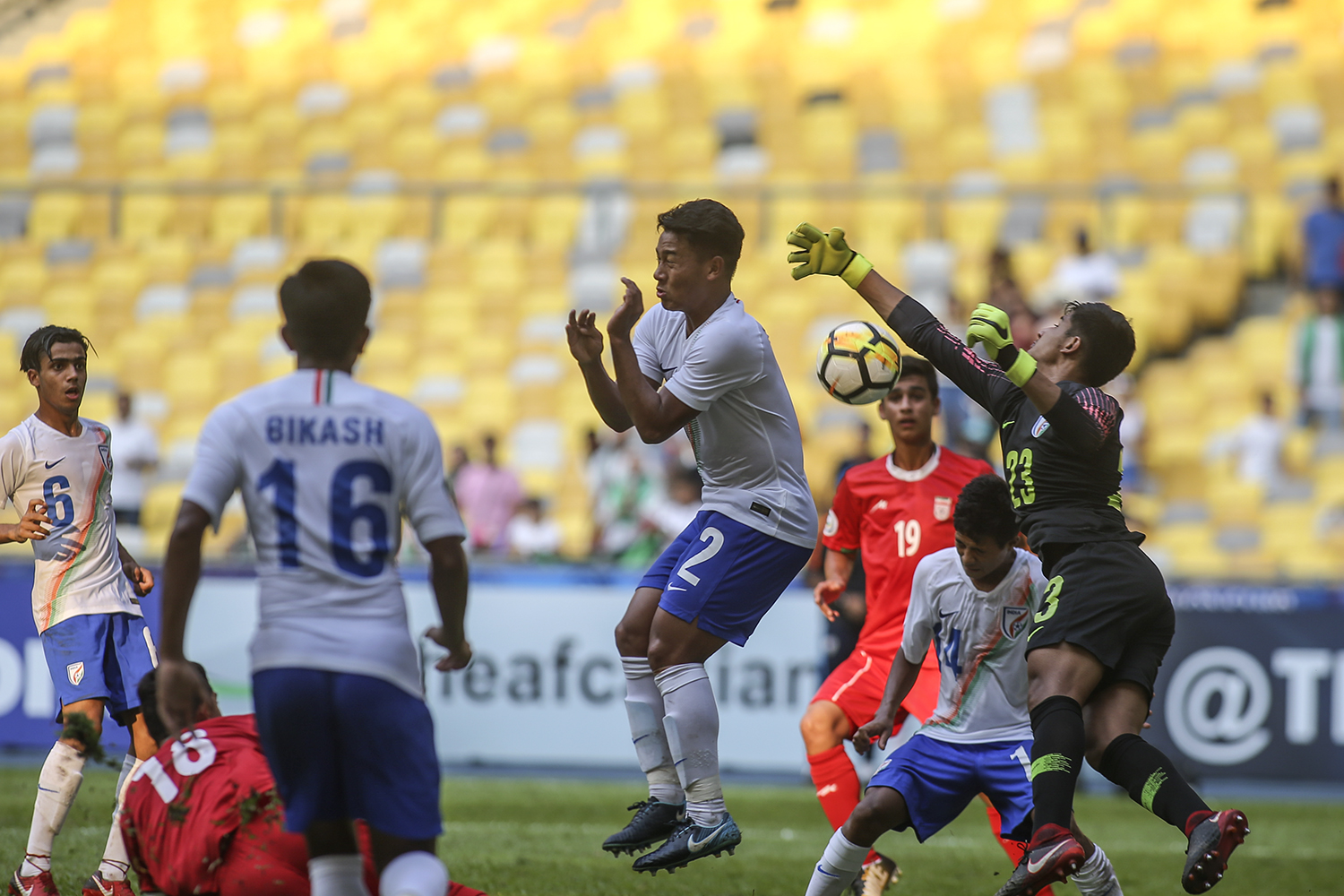 Indiau00e2u20acu2122s goalkeeper Niraj Kumar in action during AFC U-16 Championship at National Bukit Jalil Stadium September 24, 2018. u00e2u20acu201d Picture by Azneal Ishak