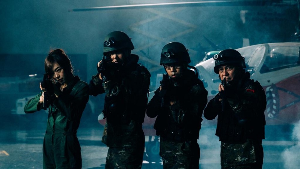 The cast of u00e2u20acu02dcZombiepurau00e2u20acu2122 (from left): Joey Pink, Benjamin Heng, Alaric Tay and Richard Low (Liu Qianyi). u00e2u20acu201d Picture courtesy of Clover Films via TODAY