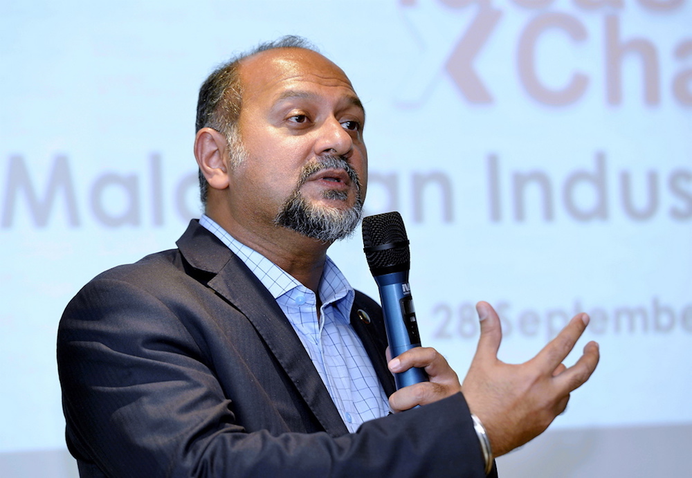 Communications and Multimedia Minister Gobind Singh Deo speaks at a dialogue in Kuala Lumpur September 28, 2018. u00e2u20acu201d Picture by Ham Abu Bakar