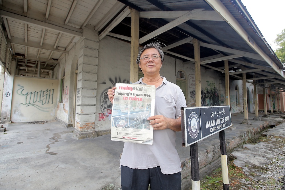 Taiping Heritage Society president Yeap Thean Eng says nothing had changed with the condition of the Perak Railways building despite the issue being highlighted in the Malay Mail last year. 