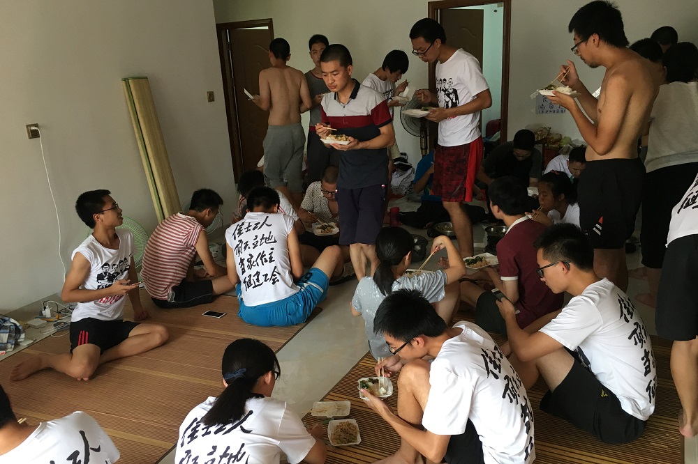Student activists and others supporting factory workers seeking to form a labour union are seen inside an apartment in Huizhou, near Shenzhen, Guangdong province, China August 23, 2018. u00e2u20acu201d Reuters pic
