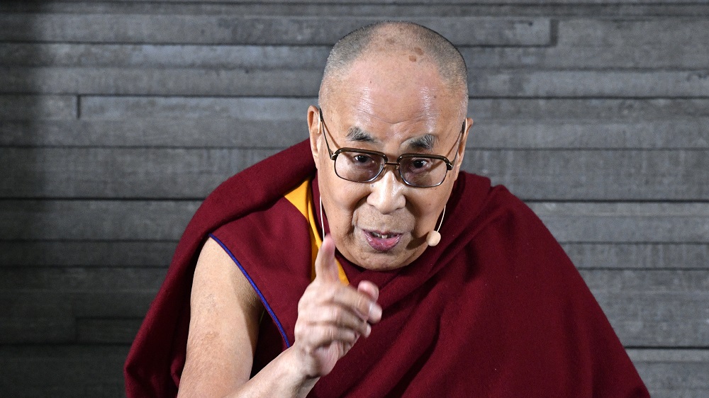 Tibetan spiritual leader the Dalai Lama is pictured at a press meeting in Malmo, Sweden on September 12, 2018. u00e2u20acu201d AFP pic
