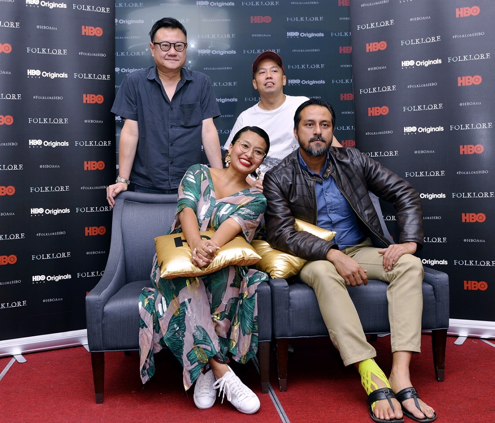 (Clockwise, top left) Eric Khoo, Ho Yuhang, Bront Palarae and Nabila Huda at the sneak preview of 'Folklore'. u00e2u20acu2022 Picture by Ham Abu Bakar