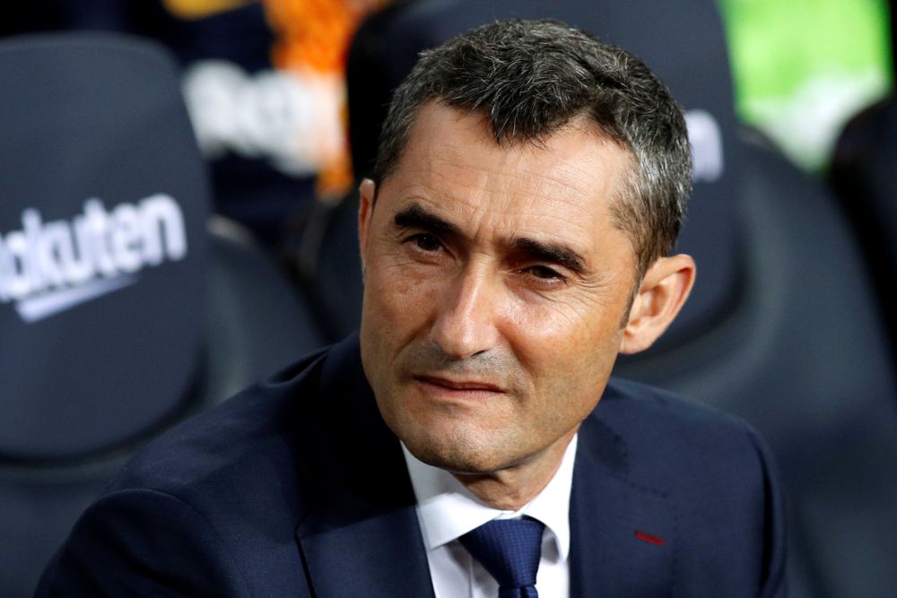 Barcelona coach Ernesto Valverde will be in charge pending further negotiations with Xavi. ― Reuters pic