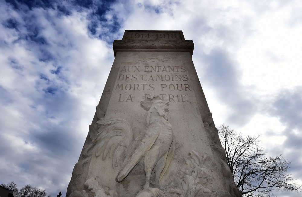 A picture taken on February 23, 2018 in Marseille, shows the memorial of the victims of the World War I where the name of World war I soldier Jean Soulagnes, is written. u00e2u20acu201d AFP pic