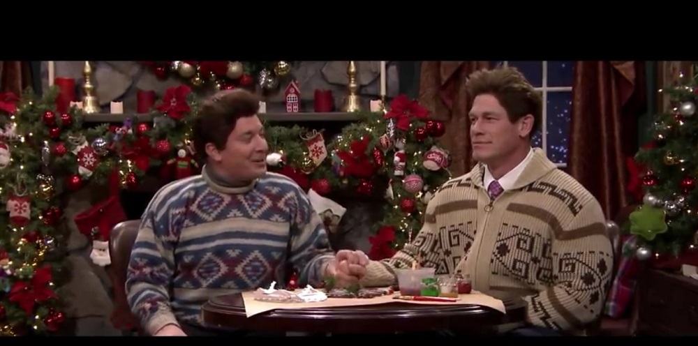 A screengrab from the u00e2u20acu02dcMad Lib Theatreu00e2u20acu2122 sketch that featured John Cena. 