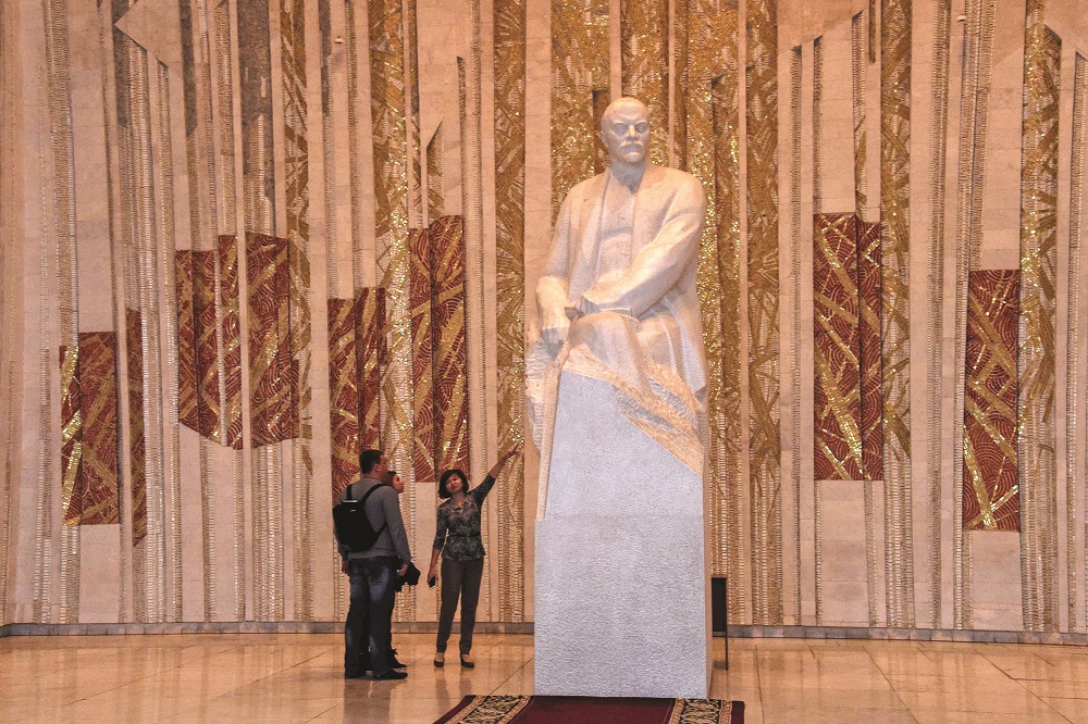 A picture taken on September 20, 2017, shows a monument to the Soviet Union founder Vladimir Lenin at the Lenin Memorial museum in Ulyanovsk. u00e2u20acu201d AFP pic