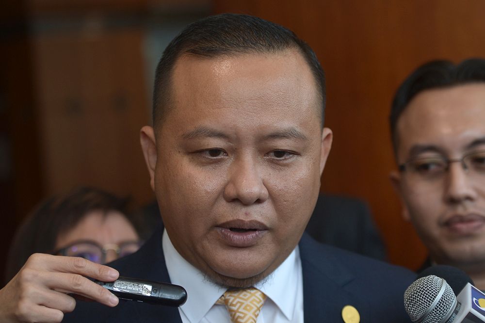 Sungai Air Tawar assemblyman Rizam Ismail speaks to the media during the 14th Selangor State Assembly session in Shah Alam, September 4, 2018. u00e2u20acu201d Picture by Mukhriz Hazim