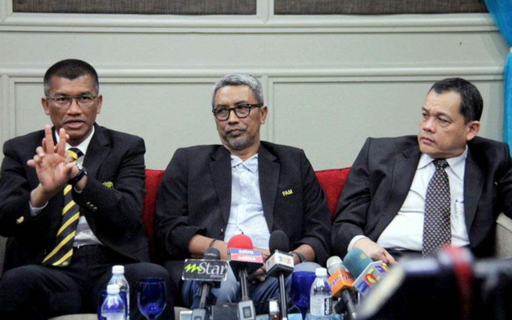 FAM Referees Committee chairman Subkhiddin Salleh (left) has decided to relinquish all positions in the national body. u00e2u20acu201d Bernama pic