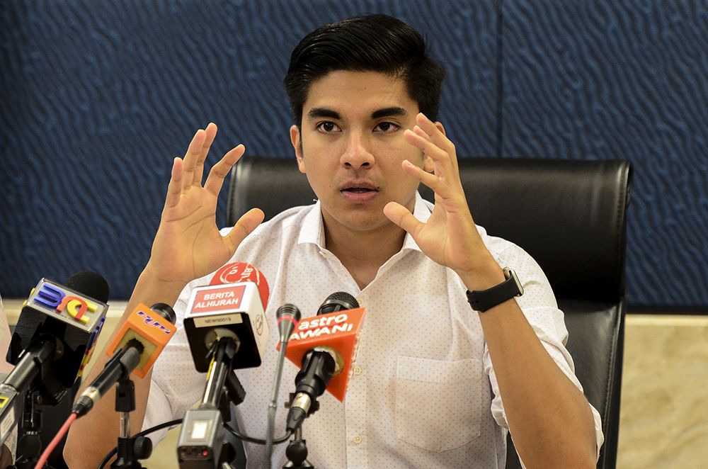 Youth and Sports Minister Syed Saddiq Syed Abdul Rahman speaks during a press conference in Menara KBS, Putrajaya September 12, 2018. u00e2u20acu201d Picture by Miera Zulyana