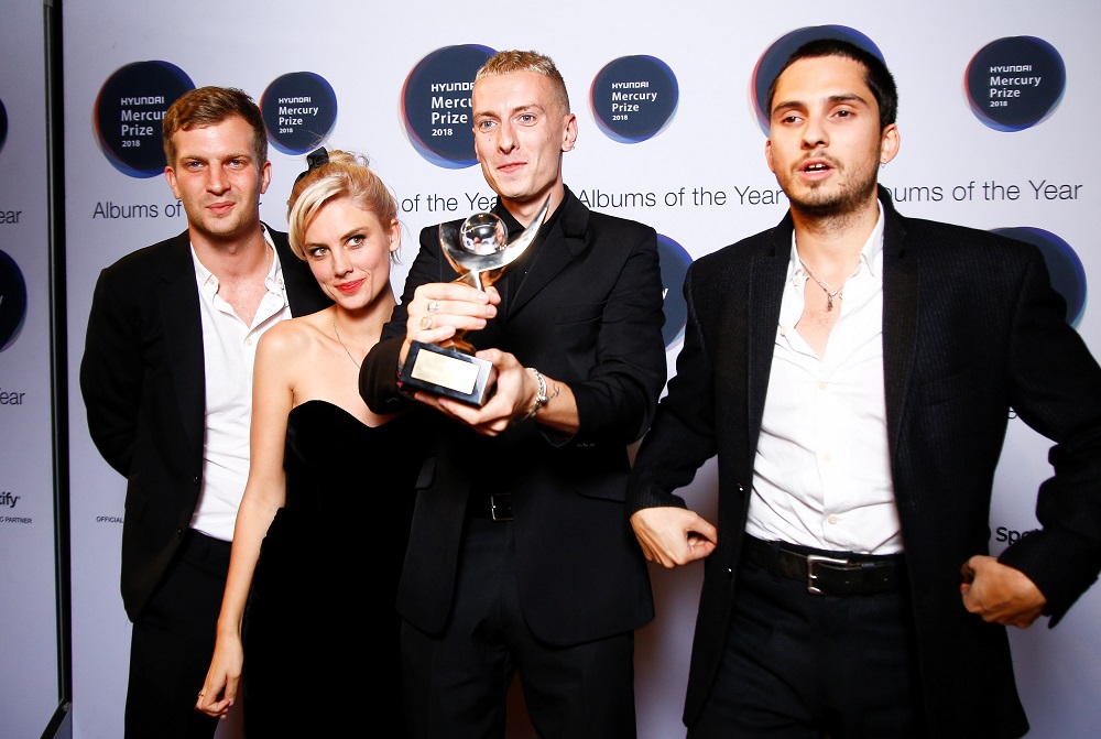 Members of the band Wolf Alice pose with an award after being announced winners of the Mercury Prize 2018 at the Hammersmith Apollo in London, Britain, September 20, 2018. u00e2u20acu201d Reuters pic