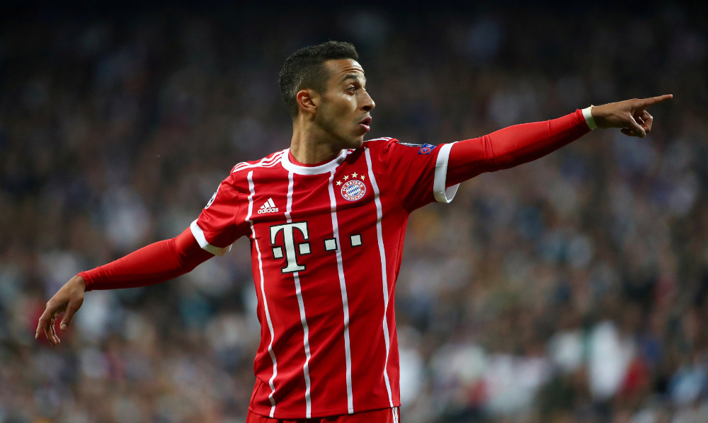 Bayern Munichu00e2u20acu2122s Thiago Alcantara is seen during their Champions League Semi Final Second Leg against Real Madrid at Santiago Bernabeu, Madrid May 1, 2018. u00e2u20acu201d Reuters pic
