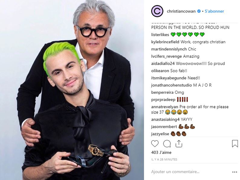 Giuseppe Zanotti and Christian Cowan will present a collection of shoes at New York Fashion Week. u00e2u20acu201d Courtesy of CHRISTIAN COWAN/Instagram