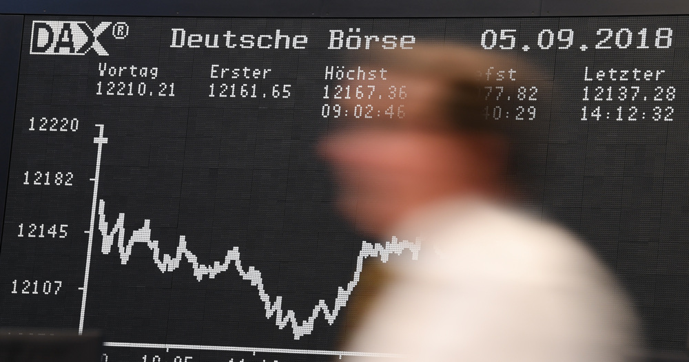 The display board of the DAX in Frankfurt September 5, 2018. Wirecard, a fintech company specialising in electronic payments, is to replace Commerzbank in the Dax index on the Frankfurt Stock Exchange. u00e2u20acu201d AFP pic