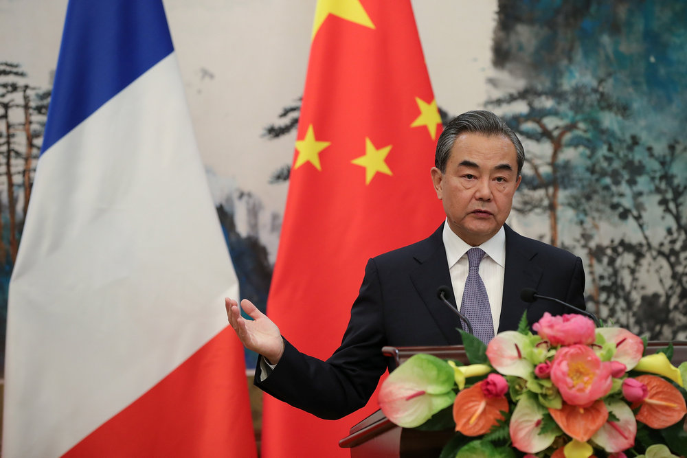 China's Foreign Minister Wang Yi speaks during a press conference at Diaoyutai State Guesthouse in Beijing September 13, 2018. u00e2u20acu201d Lintao Zhang/Pool pic via Reuters