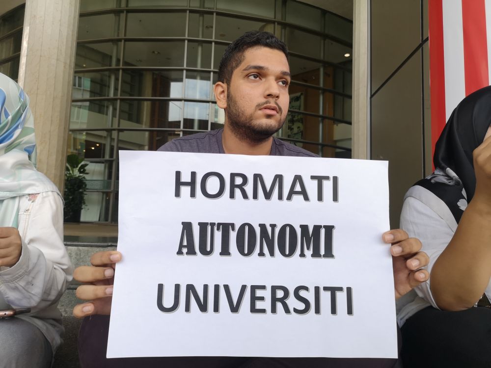 Law student Asheeq Ali says that Maszlee must keep his word and ensure that public universities remain free from political influence. u00e2u20acu2022 Picture by Shafwan Zaidon