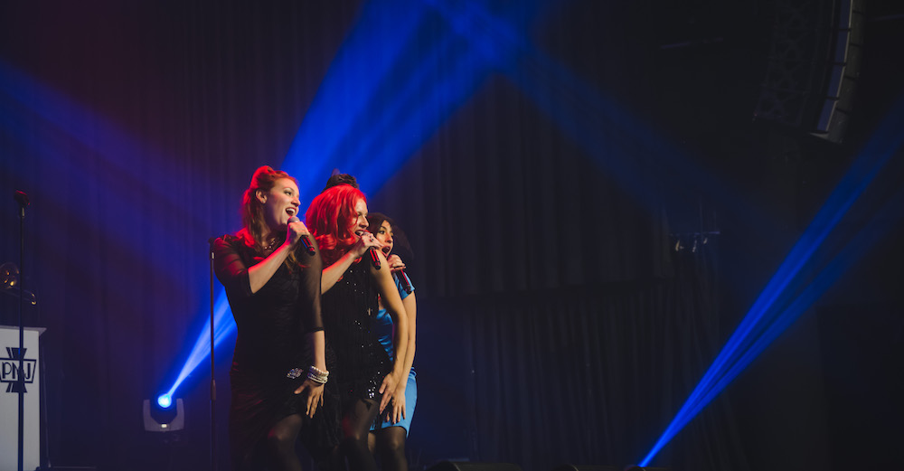 The trio of (from left) Olivia Kuper Harris, Ariana Savalas and Brielle Von Hugel boasts different singing styles which gelled together whenever called upon. — Picture courtesy of Starline Production